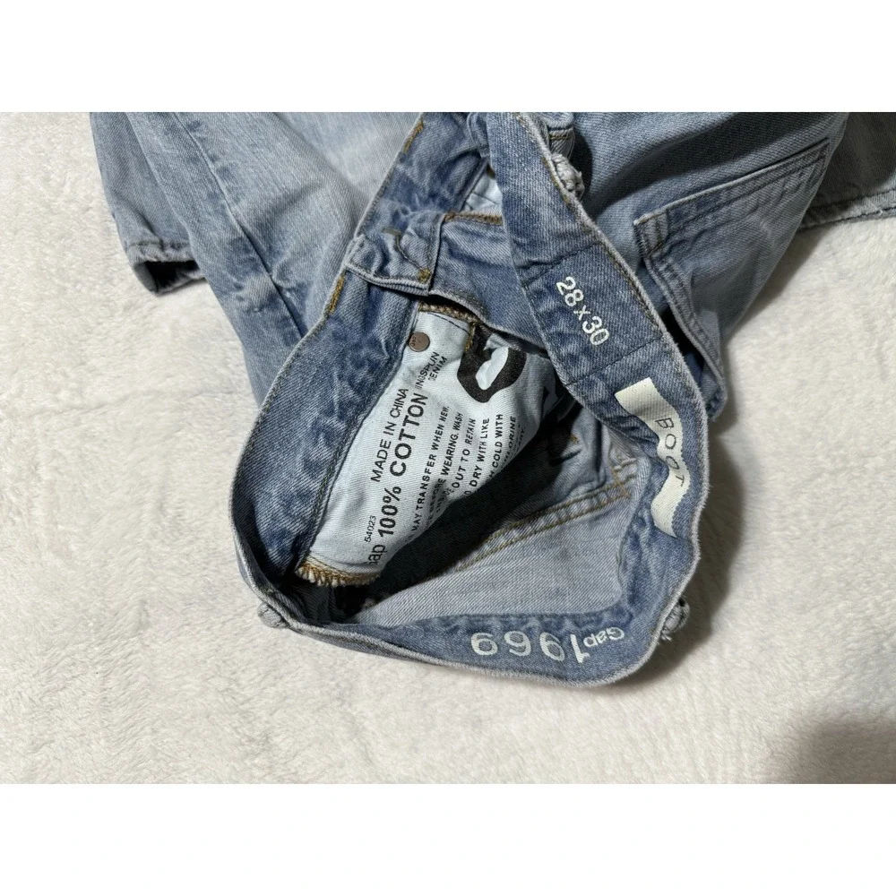 Gap 1969 Boot Jeans‎ Mens 27x29 Bootcut Rodeo Western Cowboy Light Wash